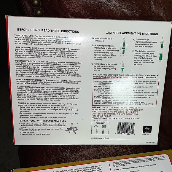 Vintage String Christmas Lights Indoor/ Outdoor 3 Separate Boxes Clear - Picture 12 of 12